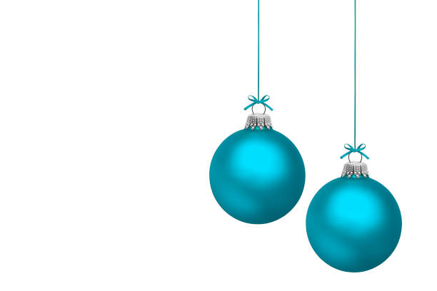 A simple matte-finished blue ball ornament with a silver cap and glittery ribbon, creating a classic and cool-toned addition to festive holiday decorations.