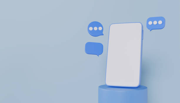 istock Smartphone with chat and notification icon, chat, communication, conversation, Online mobile social media concept 2188012664
