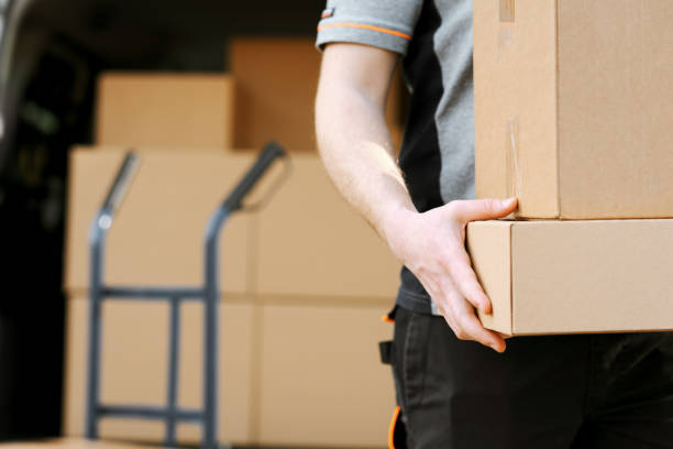 istock Express courier delivering packages at home 2188012859