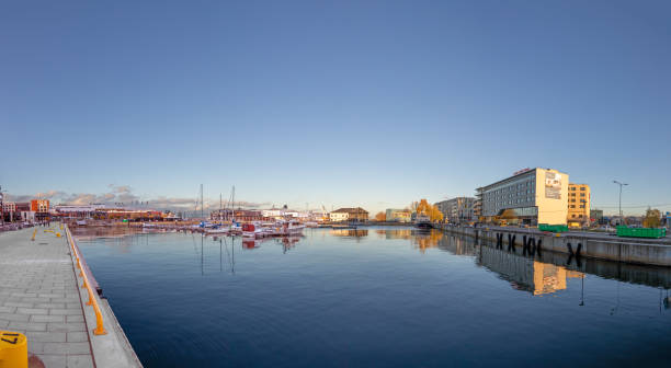 Tallinn, Estonia -October 25, 2024: view to harbor area in Tallinn, Estonia.