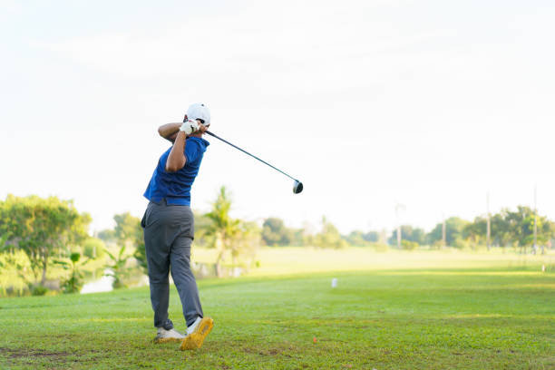 istock Asian man is playing golf in morning. 2188018889
