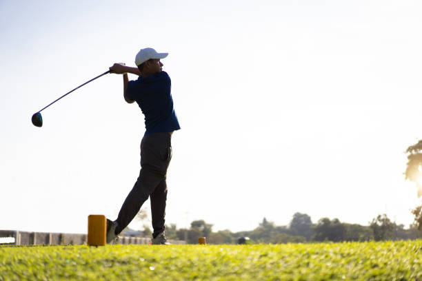 istock Asian man is playing golf in morning. 2188019009