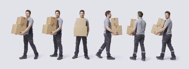 istock Delivery man collection of portraits 2188022212