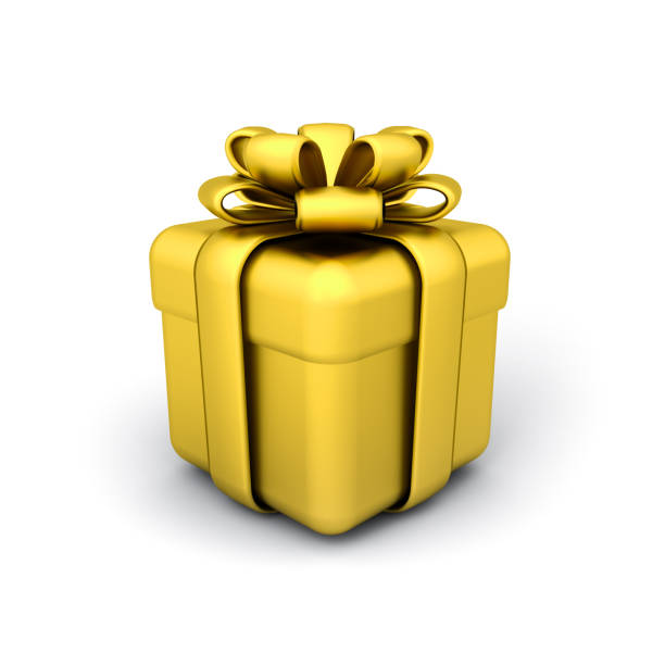 High angle view of group of Christmas gift boxes over yellow color textile at home