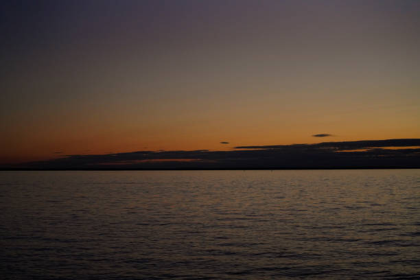 Sunset on the Gulf of Finland in Saint Petersburg