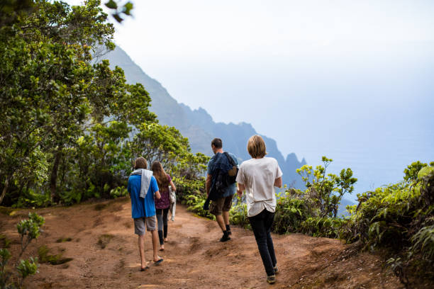 istock Hiking Hawaiian Mountains with family 2188025700