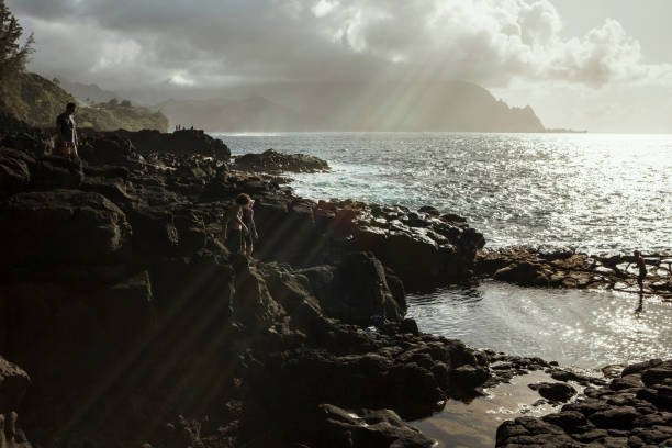 istock Rock Quarry and Swimmers in Intense Light, Vast shot 2188026616