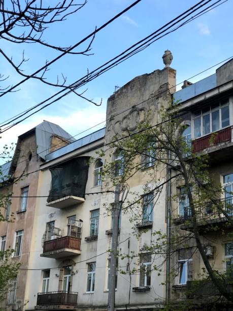 istock Facade of an old residential building. 2188027020