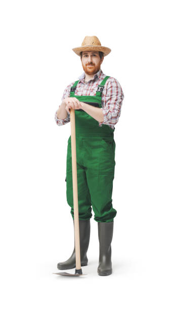istock Confident gardener posing with a hoe 2188032650