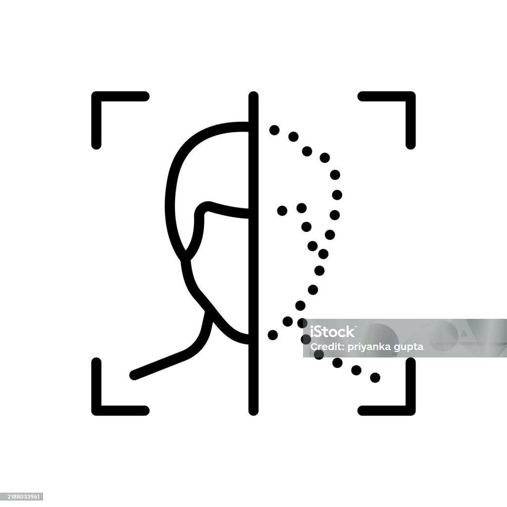 Face Detect Figure Face Detection Stock Illustration - Download Image Now - Biometrics ...