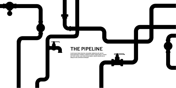 Random Pipe Layout Pipeline Layout With Bold Text The Pipeline And Description Space ...