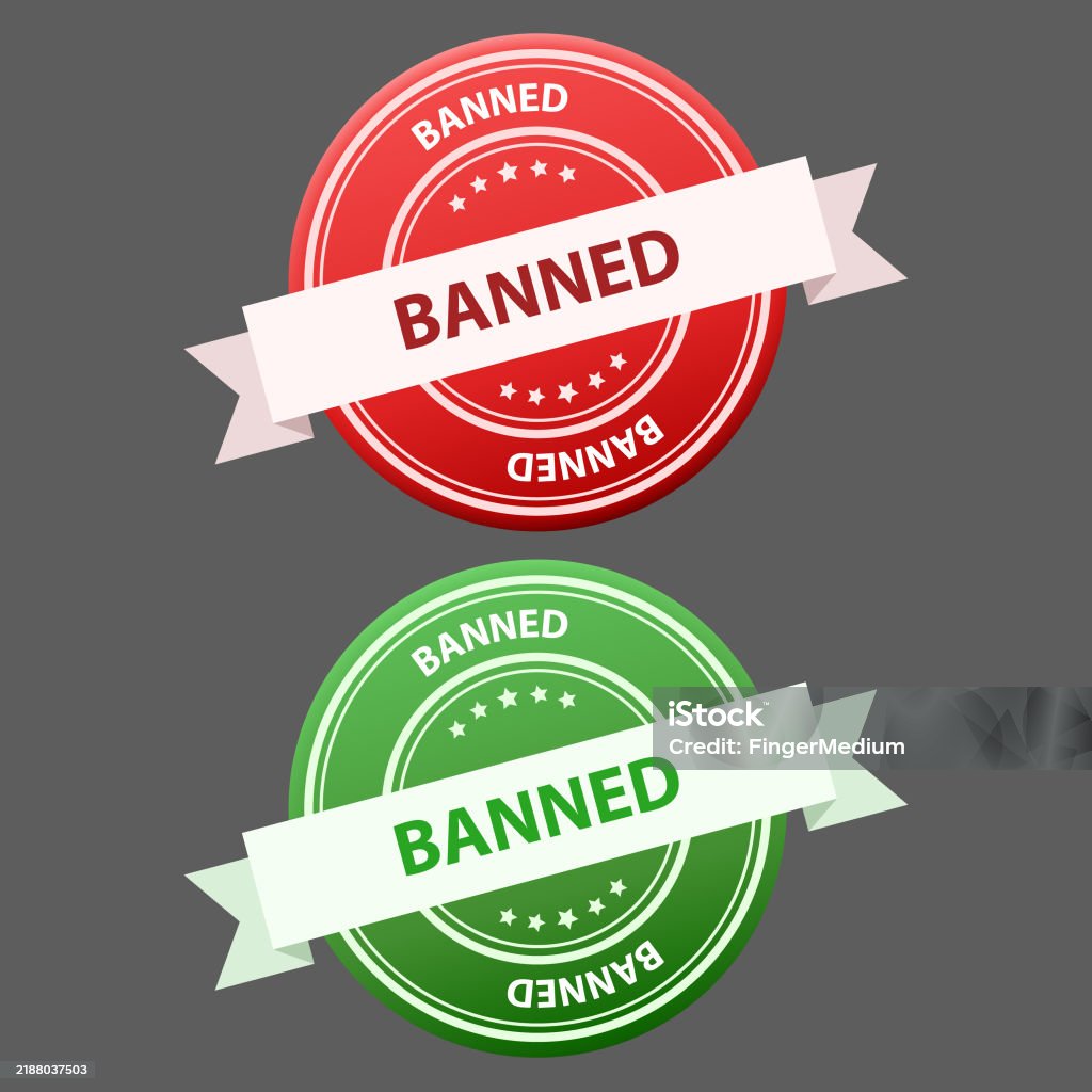 Ban Papper Banned Stamp Vector Set Stock Illustration - Download Image Now ...