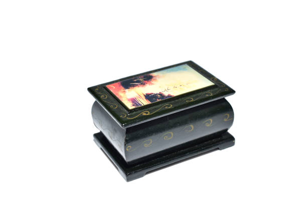 istock Wooden box with inlay on the lid. 2188040124