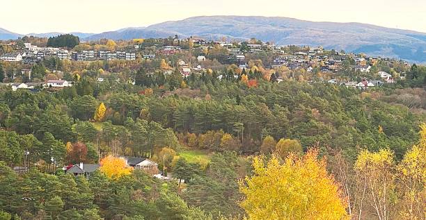 Stunning Bergen Cityscape with Mountain Views