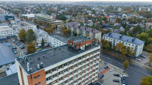 istock Aerial Cityscape with Building and Antennas 2188049326