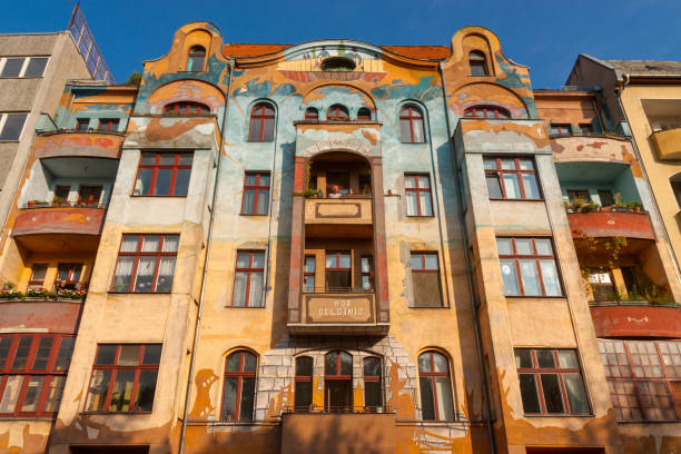 Berlin, Germany 5 August 2012. A colorfully decorated building in Kreuzberg Berlin Germany