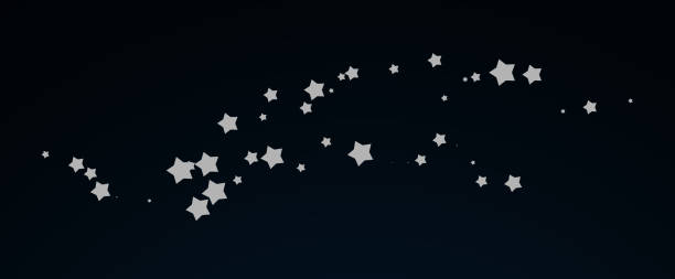 istock Shooting star white A shooting star with an elegant star trail on a black background. Festive star sprinkles, powder. Vector yellow star. 2188053199