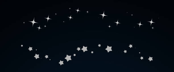 istock Shooting star white A shooting star with an elegant star trail on a black background. Festive star sprinkles, powder. Vector yellow star. 2188053323