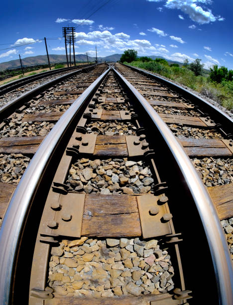 istock Railroad Tracks Leading into the Horizon Rails Iron Transportation 2188055578