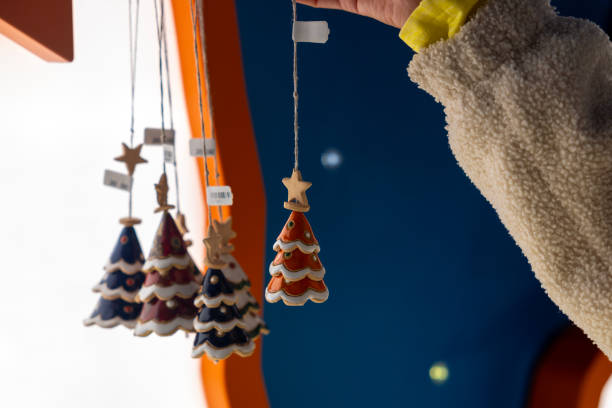 Christmas decorations in the gift shop