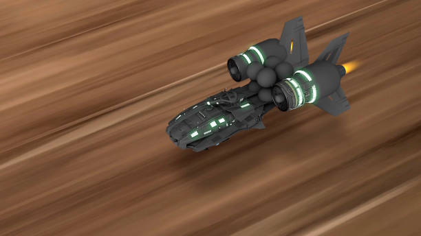 istock Spaceship Racing in the Desert Area 2188069311