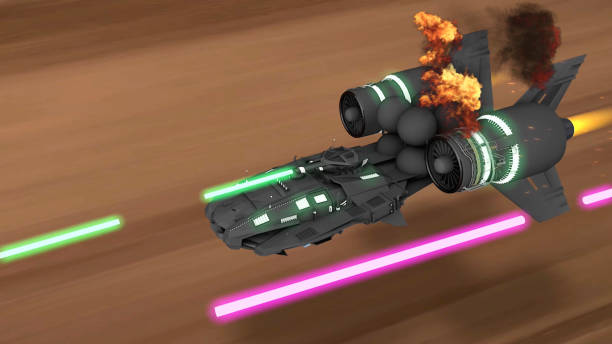 istock Spaceship Fights in the Desert 2188069346