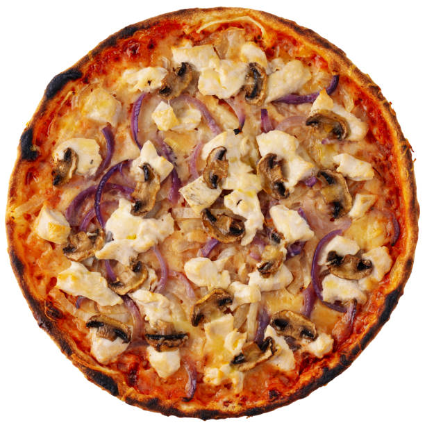 istock Pizza with mushrooms and chicken 2188071097