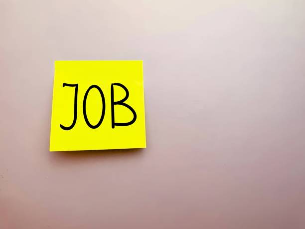 istock The word work is written on the paper 2188071304