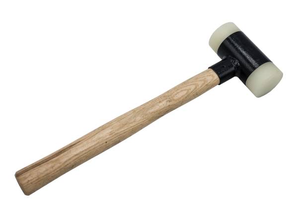 istock Close-up of a nylon hammer on a white background 2188071935