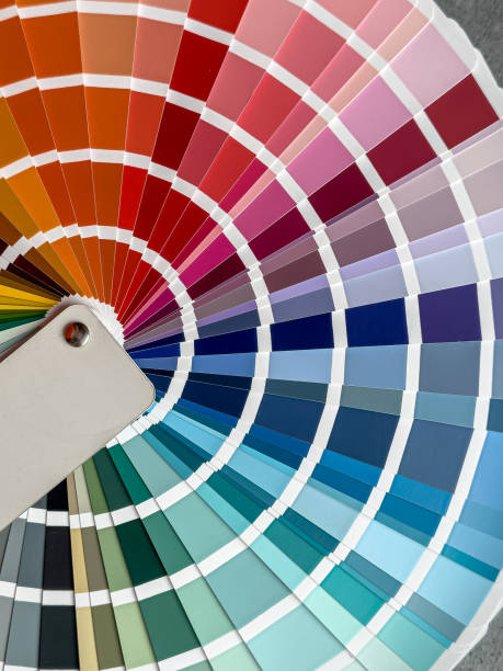 istock close up palette catalog of paper samples for design 2188074174