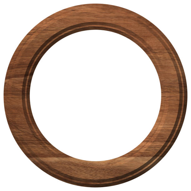 istock Empty oak round frame for photos and painting 2188093225