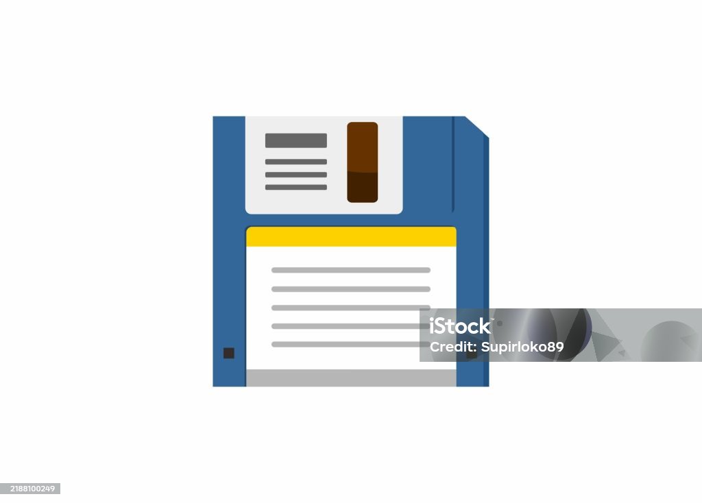 Rom Computer Flat Old Computer Diskette Simple Flat Illustration Stock Illustration ...