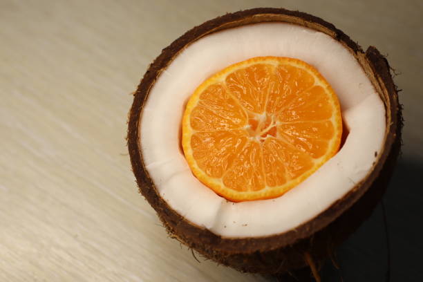istock An Exquisite and Unique Citrus and Coconut Crosssection Composition Perfect for Visual Artistry 2188111280