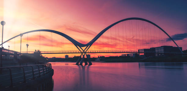 istock Infinity Bridge on dramatic sky at sunset in Stockton-on-Tees, UK. 2188123980