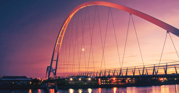 istock Infinity Bridge on dramatic sky at sunset in Stockton-on-Tees, UK. 2188123987
