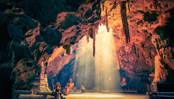 istock Khao Luang cave with sunbeam at daytime in Phetchaburi, Thailand 2188124013