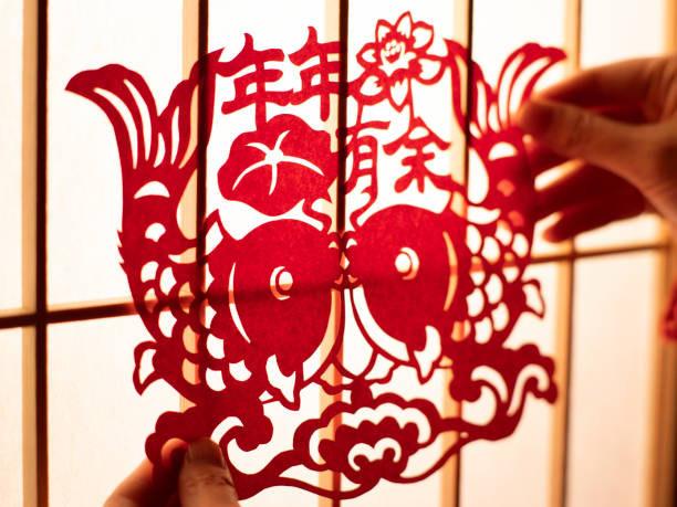 istock Cutting and pasting window decorations during the Spring Festival 2188127739
