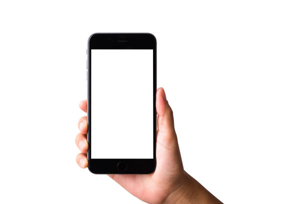 istock Woman hand holding a smartphone blank white screen 2188128350