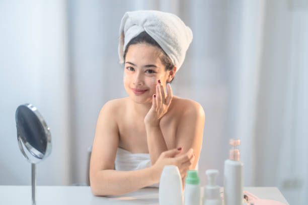 istock Skincare Routine with Smiling Woman 2188131046