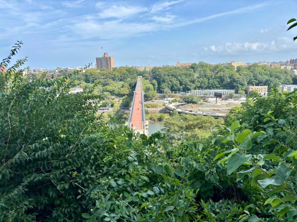 istock Scenic view of bridge from Highbridge Park in Manhattan with greenery 2188133858
