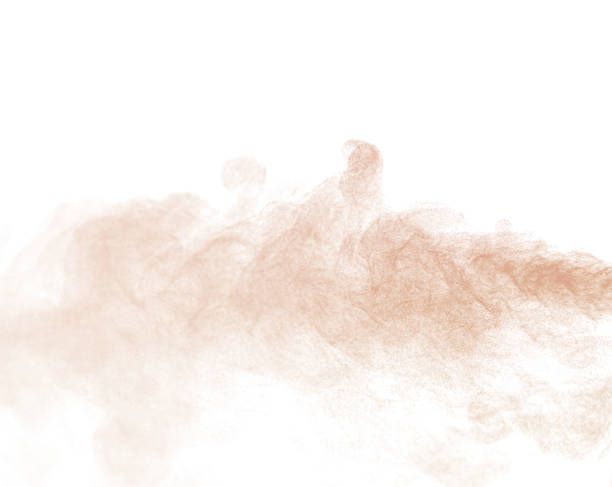 istock Sand dust, desert dust smoke texture, flying soil particles, abstract fine sand clouds, brown dust wave effect, brown dust blowing effect, isolated on white background. 2188139144