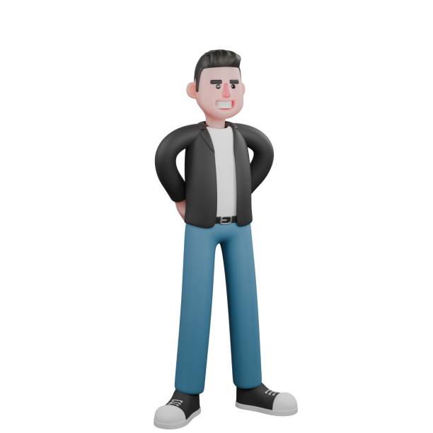 istock Creative 3D Cartoon Cameraman Artwork Design Model. A Male Cameraman stands with both hands behind his body, both legs slightly apart, wide smiling expression. Illustration 2188139581