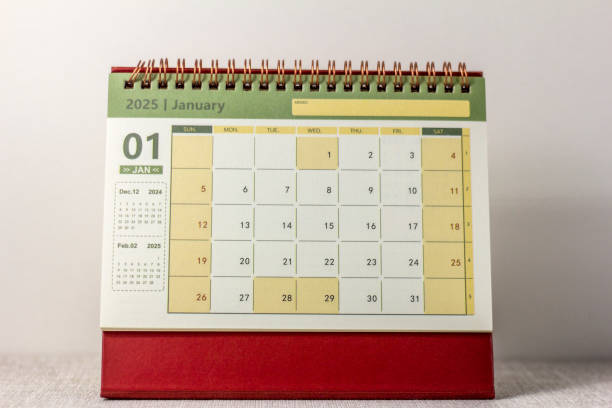 istock Hello, January. January 2025 planning calendar on your desktop. 2188142242