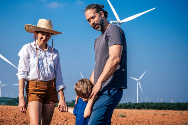 istock Family resting in the dry field 2188142982