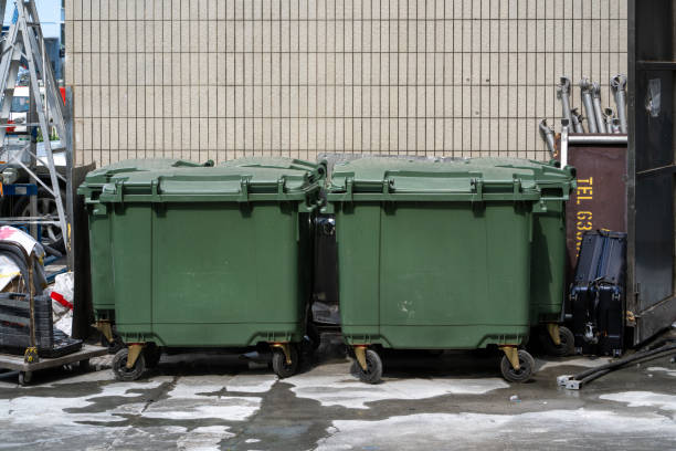 istock Trash bins awaiting to be collected in Singapore 2188144514