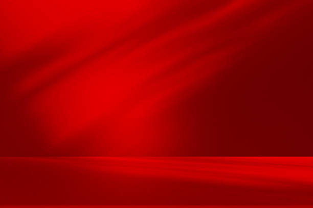 istock Wall interior background, studio and backdrops show products.with shadow from window color red . background for text insertion and presentation product 2188145855