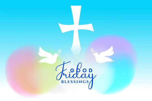istock Good friday background and dove pace birds near the cross 2188146667