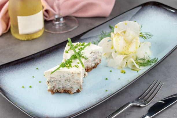istock Creamy fish terrine with dill and radish garnish 2188151257
