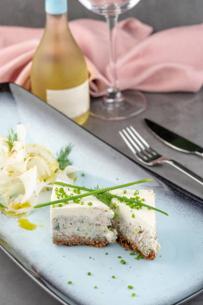 istock Creamy fish terrine with dill and radish garnish 2188151282