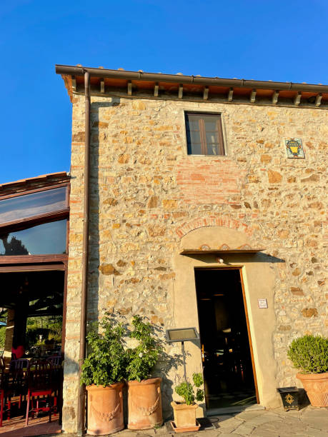 istock Charming stone villa in Tuscany bathed in warm golden sunlight 2188154547